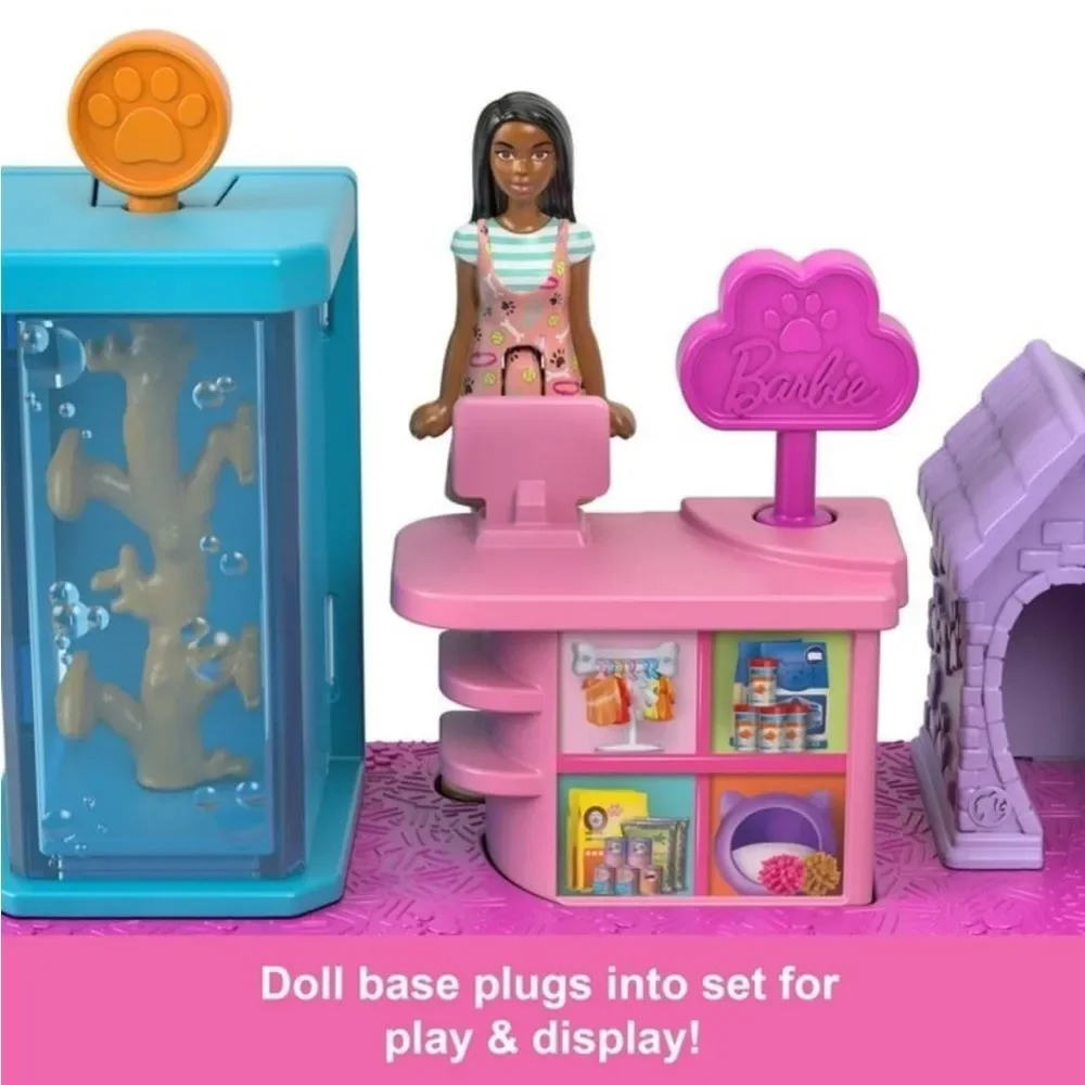Barbie Mini‎ BarbieLand Collectible Pet Boutique Playset With 1.5-Inch Doll, Pet